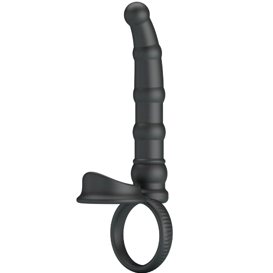 Vibrateur anneau pénis vibrant tatum avec plug 10 vibrations noir – Pretty Love