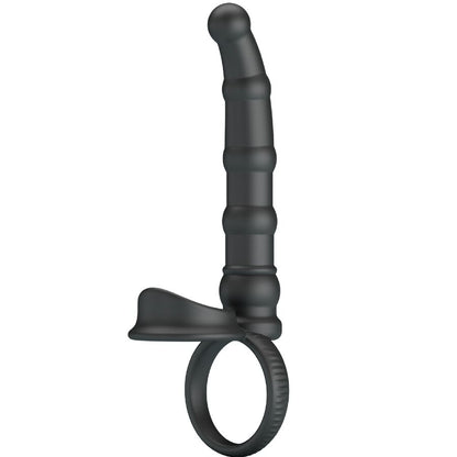 Vibrateur anneau pénis vibrant tatum avec plug 10 vibrations noir – Pretty Love