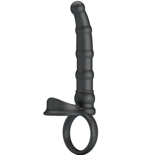 Vibrateur anneau pénis vibrant tatum avec plug 10 vibrations noir – Pretty Love