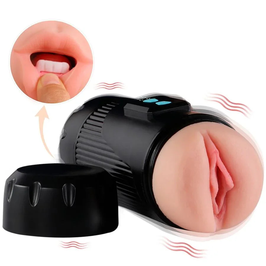 Shequ – Kay Double Masturbateur avec Double Vibration de la Bouche et du Vagin