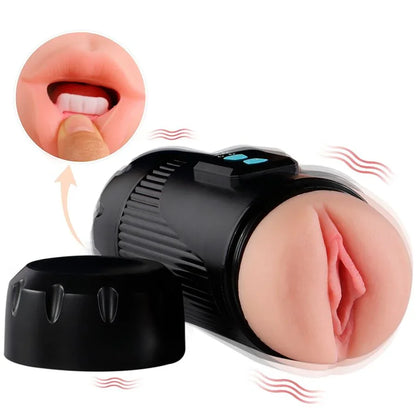 Shequ – Kay Double Masturbateur avec Double Vibration de la Bouche et du Vagin