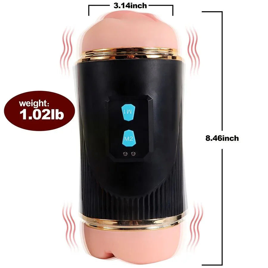 Shequ – Kay Double Masturbateur avec Double Vibration de la Bouche et du Vagin
