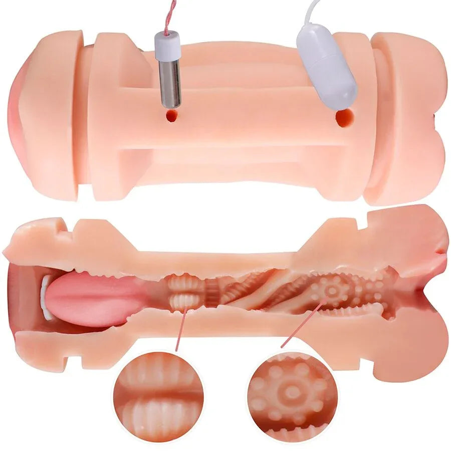 Shequ – Kay Double Masturbateur avec Double Vibration de la Bouche et du Vagin