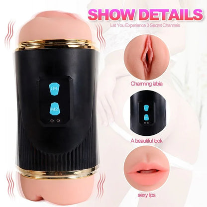 Shequ – Kay Double Masturbateur avec Double Vibration de la Bouche et du Vagin
