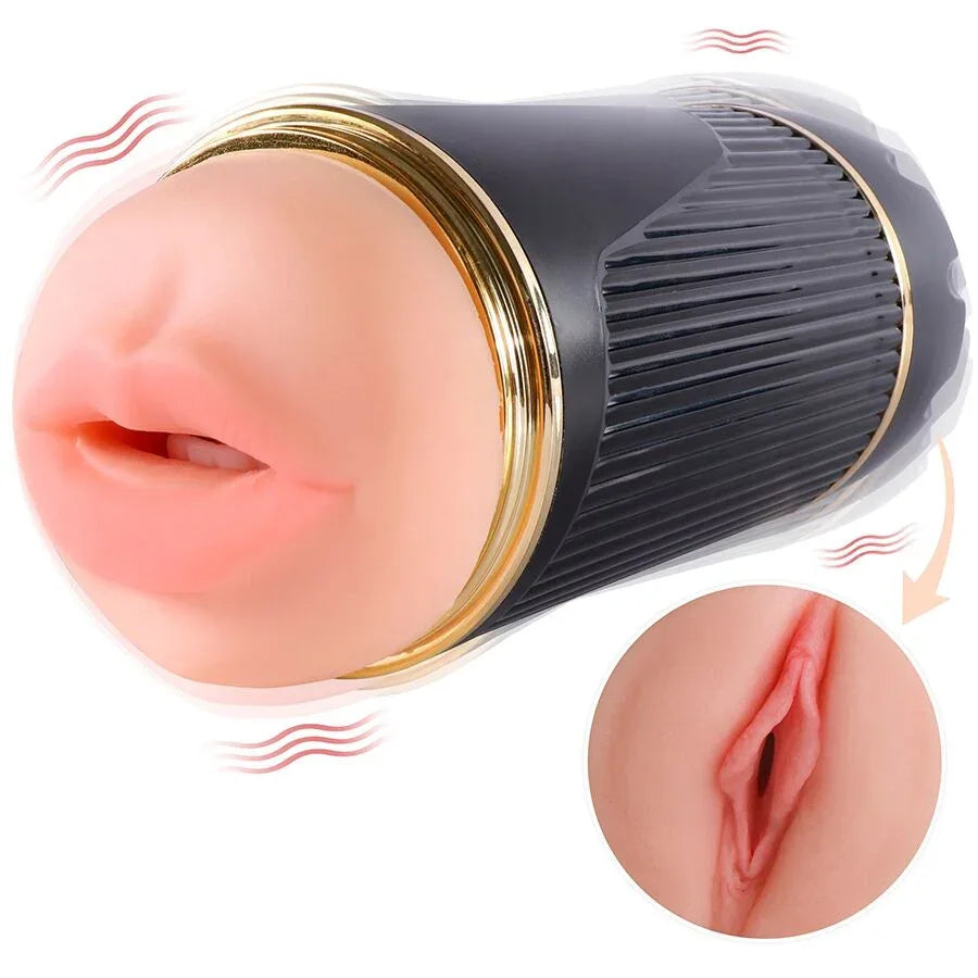 Shequ – Kay Double Masturbateur avec Double Vibration de la Bouche et du Vagin