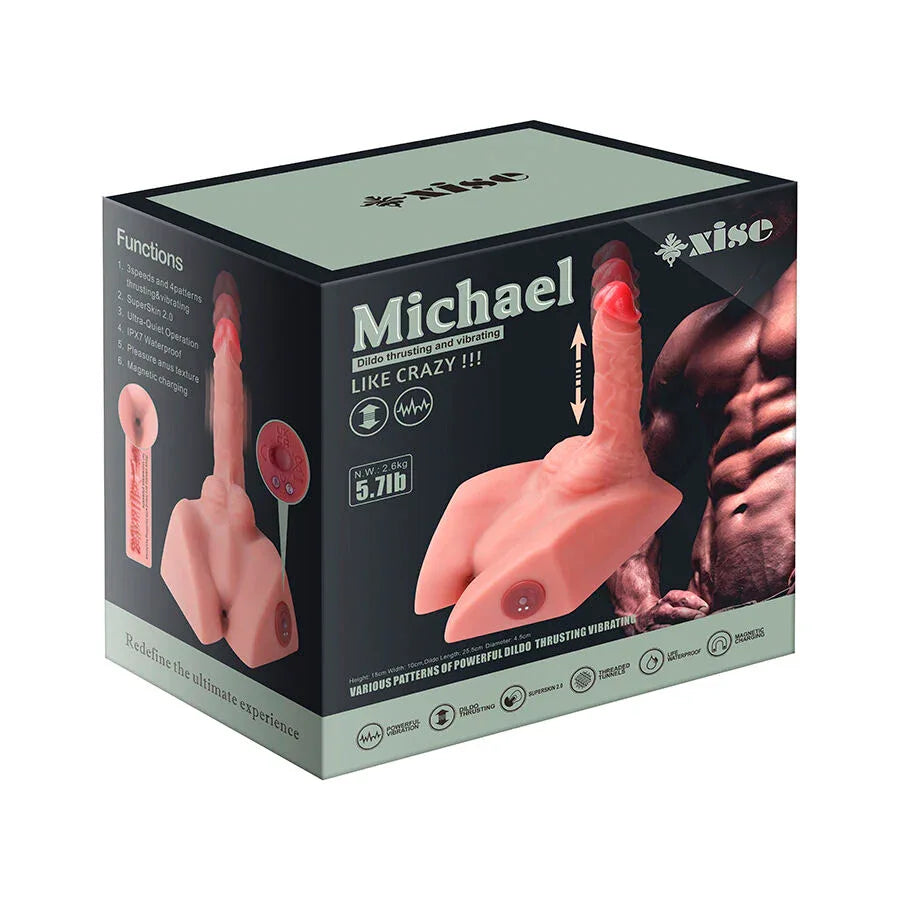 Xise – Michael Gode Réaliste et Masturbateur Anus avec Poussée 15 cm
