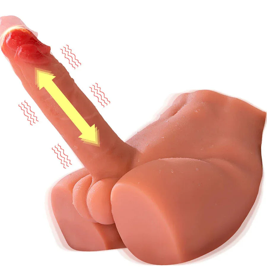 Xise – Peel Dildo Ass Gode Réaliste Masturbateur Position Frontale avec Poussée 17,5 cm