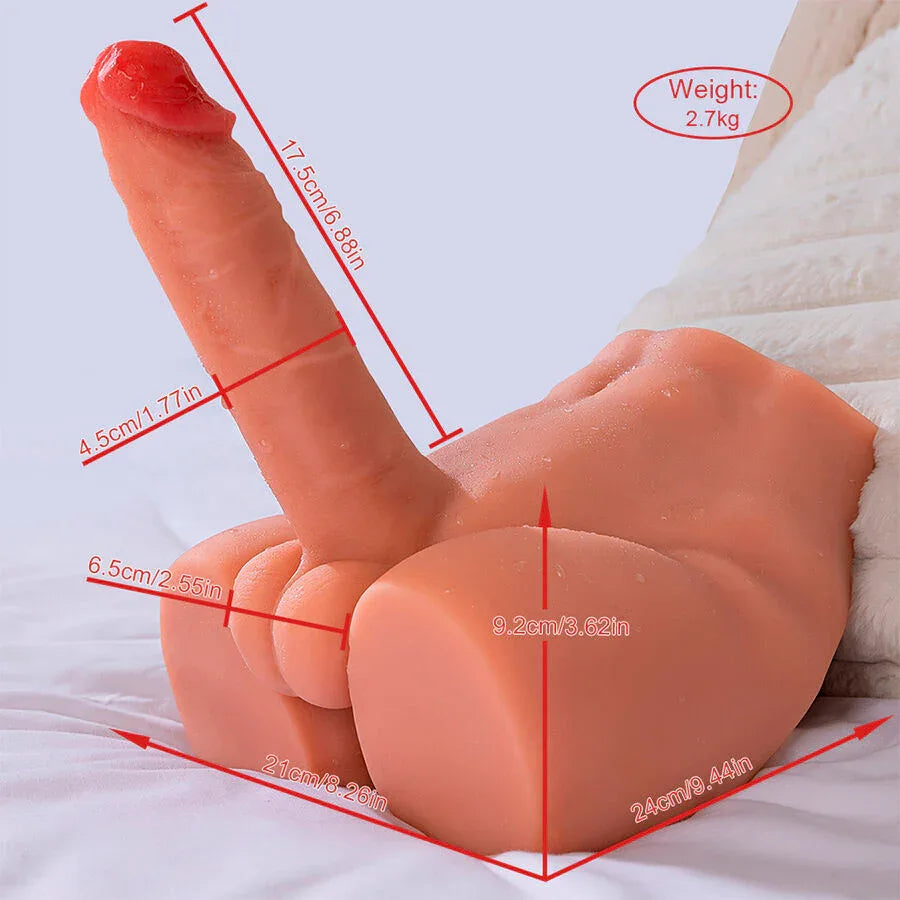 Xise – Peel Dildo Ass Gode Réaliste Masturbateur Position Frontale avec Poussée 17,5 cm