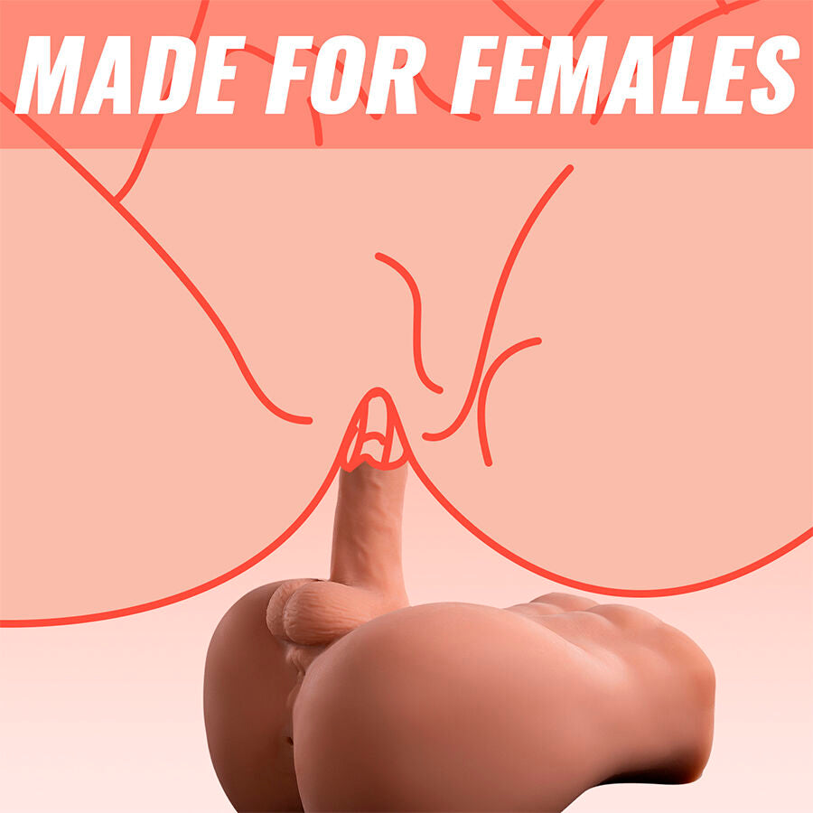 XISE - BERTLETT DILDO ASS GODE RÉALISTE ET MASTURBATEUR ANUS POSITION FRONTALE AVEC POUSSÉE 18 CM