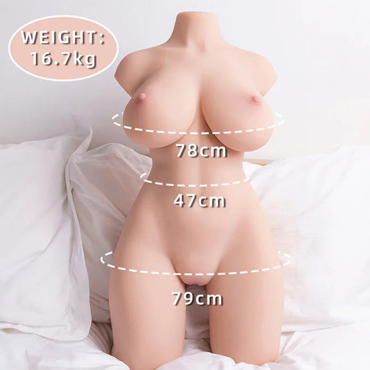 Xise – Torse Réaliste Féminin Bien Rangé avec Poussée 71 cm