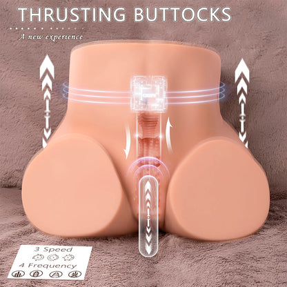 XISE - ETHEL MASTURBATEUR VAGIN RÉALISTE À POUSSÉE AVEC VIBRATIONS MULTI-POSITIONS