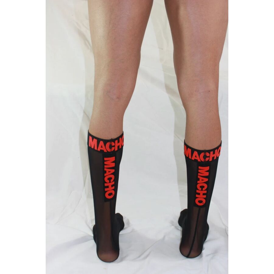 Ensemble chaussettes fines taille unique noir / rouge – Macho