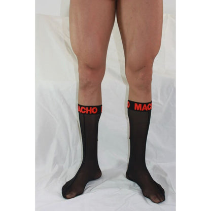 Ensemble chaussettes fines taille unique noir / rouge – Macho