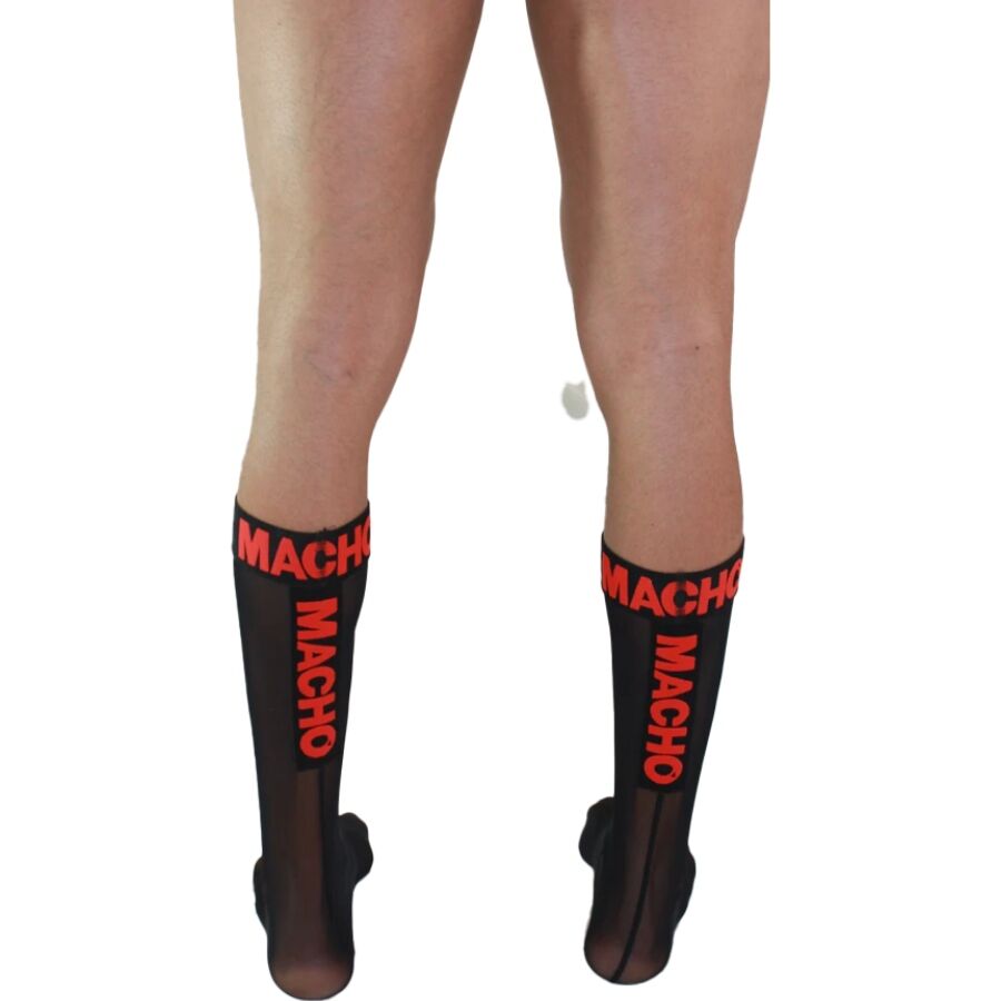 Ensemble chaussettes fines taille unique noir / rouge – Macho