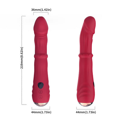 Dildo vibrateur point a thermo-réglable rouge – Armony