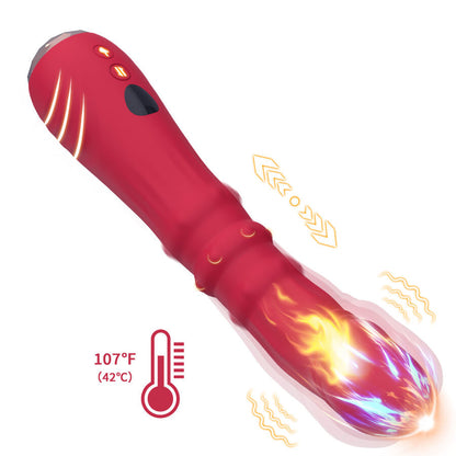 Dildo vibrateur point a thermo-réglable rouge – Armony