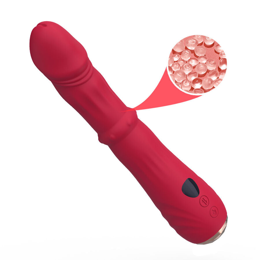 Dildo vibrateur point a thermo-réglable rouge – Armony
