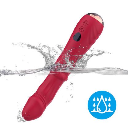Dildo vibrateur point a thermo-réglable rouge – Armony
