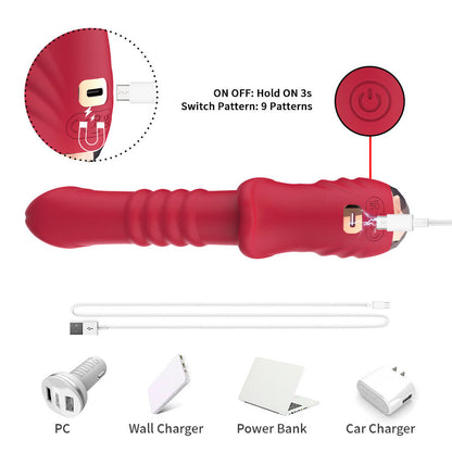 Point a dildo vibrateur stimulant rouge – Armony
