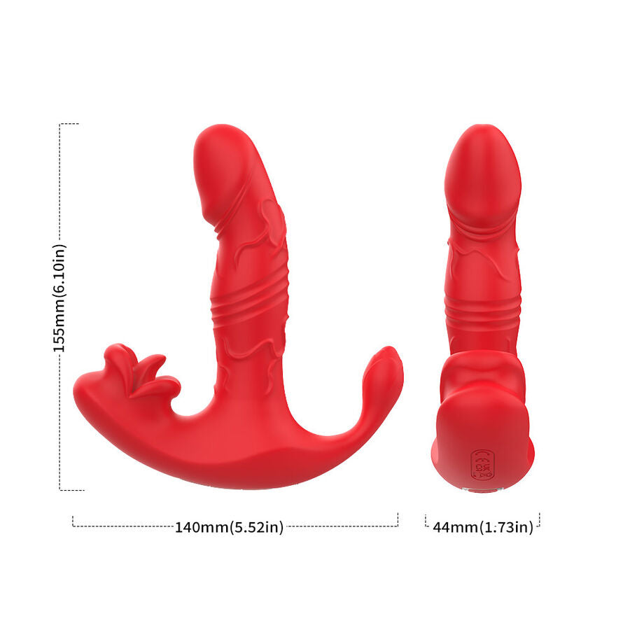 Vibrateur anal culotte stimulateur point c et g télécommande rouge – Armony