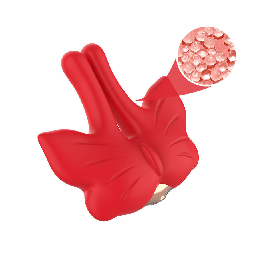 Pinces à tétons magnétiques à vibration forme papillon rouges – Armony