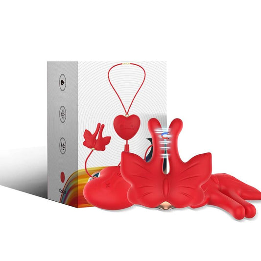 Pinces à tétons magnétiques à vibration forme papillon rouges – Armony