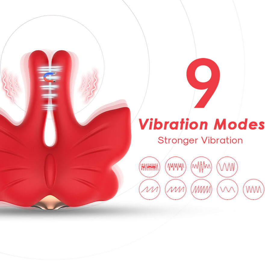 Pinces à tétons magnétiques à vibration forme papillon rouges – Armony