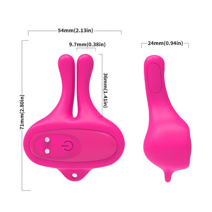 Pinces à tétons magnétiques vibratoires en forme de lapin rose – Armony
