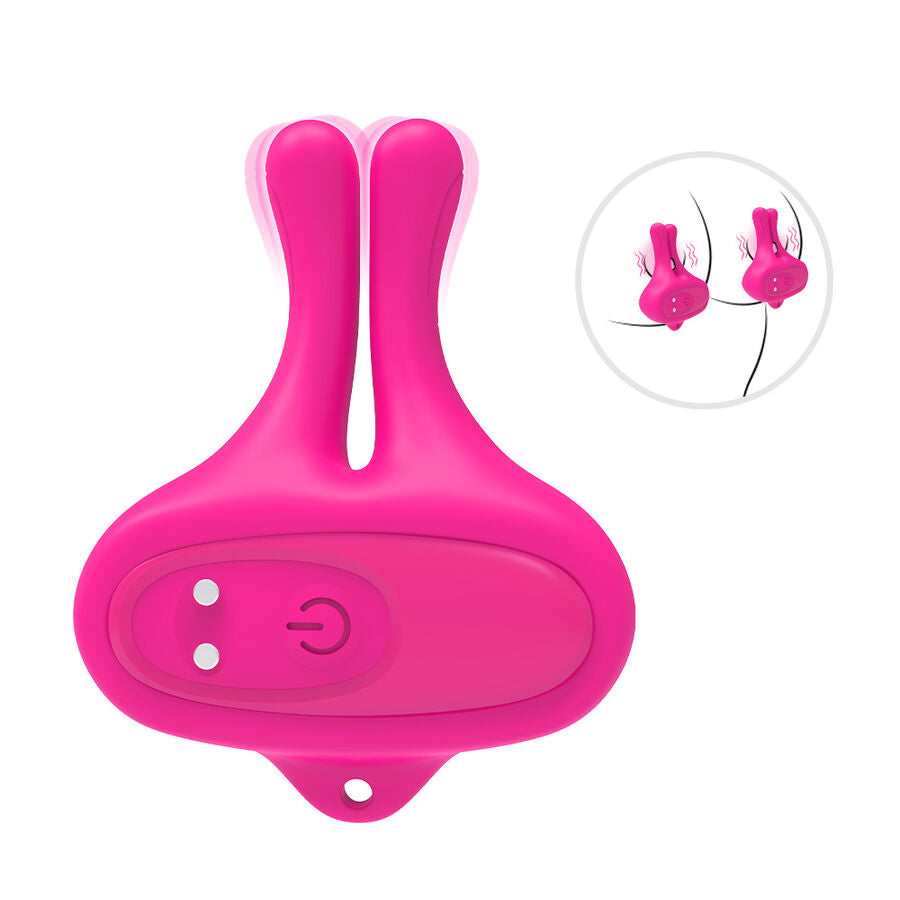 Pinces à tétons magnétiques vibratoires en forme de lapin rose – Armony