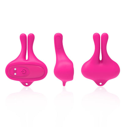Pinces à tétons magnétiques vibratoires en forme de lapin rose – Armony