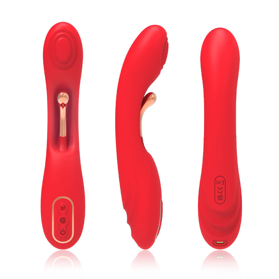 Vibrateur à langue oscillante rouge – Armony