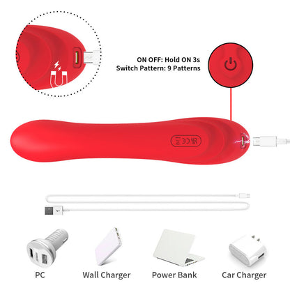 Vibrateur à langue oscillante rouge – Armony