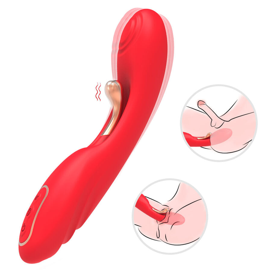 Vibrateur à langue oscillante rouge – Armony