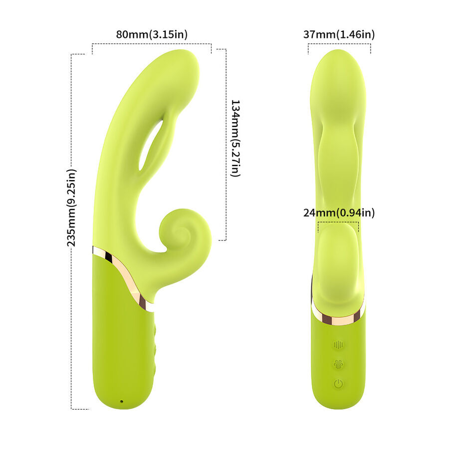 Inflable point a stimulateur vibrateur vert – Armony