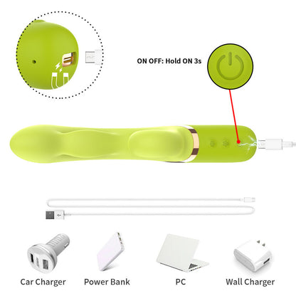 Inflable point a stimulateur vibrateur vert – Armony