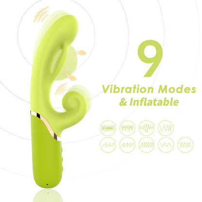 Inflable point a stimulateur vibrateur vert – Armony