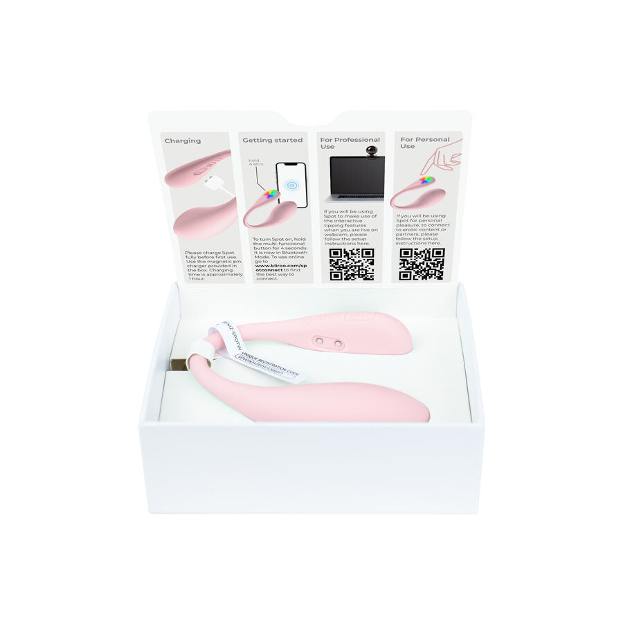 Vibrateur spot kiss me en forme de u rose – Kiiroo