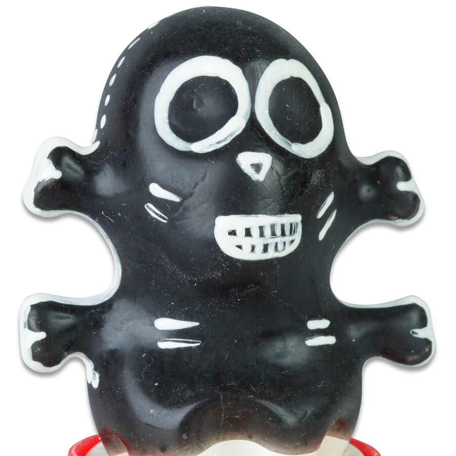 Préservatifs fantaisie peints à la main crâne noir modèle 1 – Condomerie