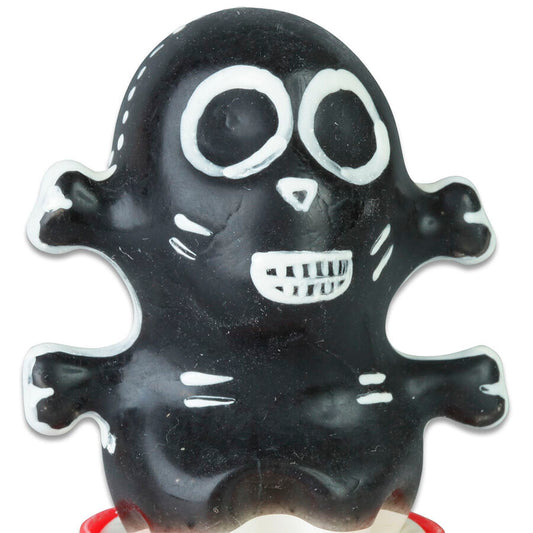 Préservatifs fantaisie peints à la main crâne noir modèle 1 – Condomerie