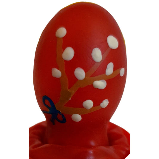 Préservatifs fantaisie peints à la main œuf de pâques rouge – Condomerie