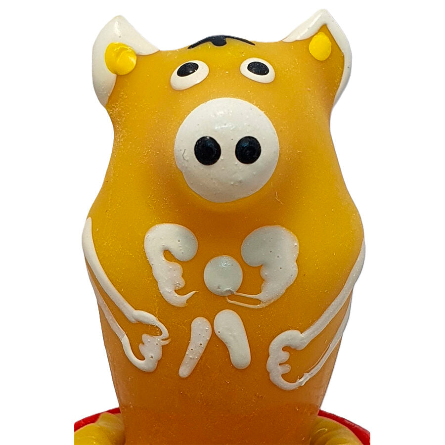 Préservatifs fantaisie peints à la main cochon assis jaune – Condomerie