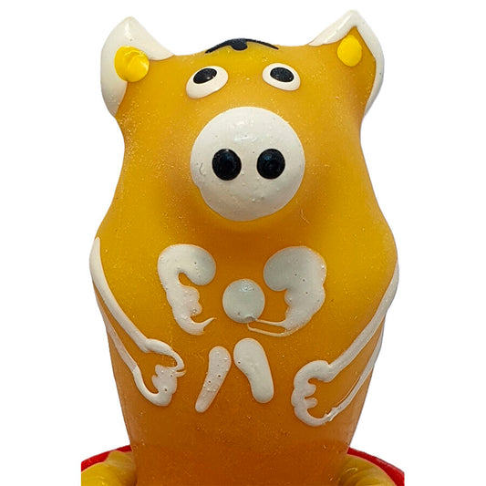 Préservatifs fantaisie peints à la main cochon assis jaune – Condomerie