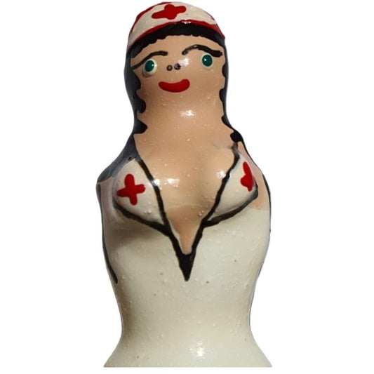 Préservatifs fantaisie peints à la main infirmière blonde – Condomerie