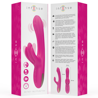 INTENSE - BRITNEY VIBRATEUR LAPIN MULTIFONCTION 23 CM ROSE