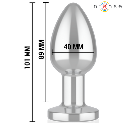 INTENSE - PLUG ANAL 10 VIBRATIONS MÉTAL AVEC TÉLÉCOMMANDE L
