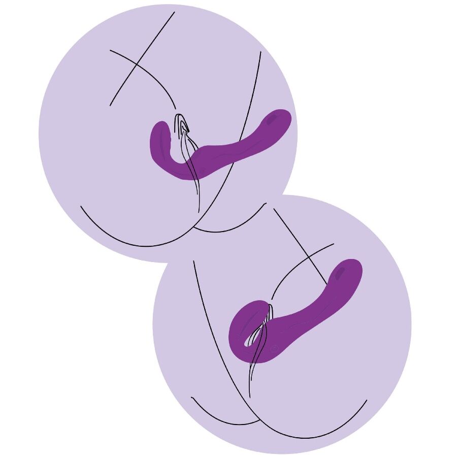 Vibrateur sans strapless 2 en 1 avec télécommande violet – Xocoon