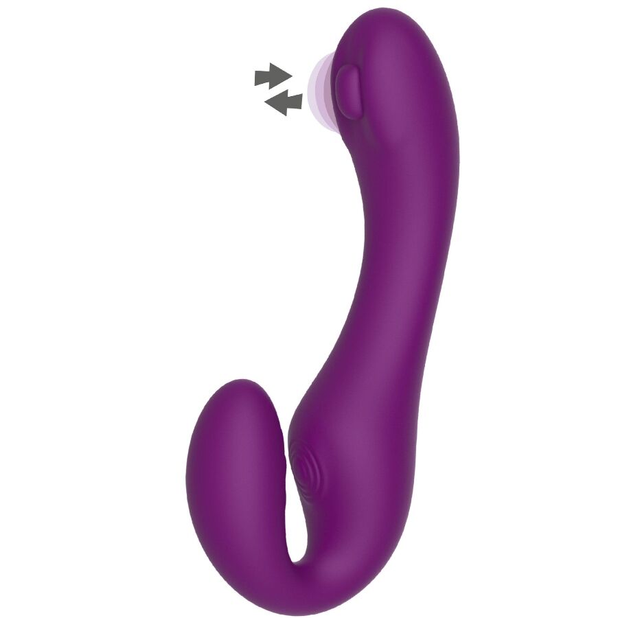 Vibrateur sans strapless 2 en 1 avec télécommande violet – Xocoon