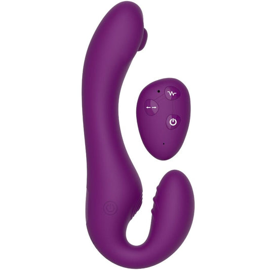Vibrateur sans strapless 2 en 1 avec télécommande violet – Xocoon