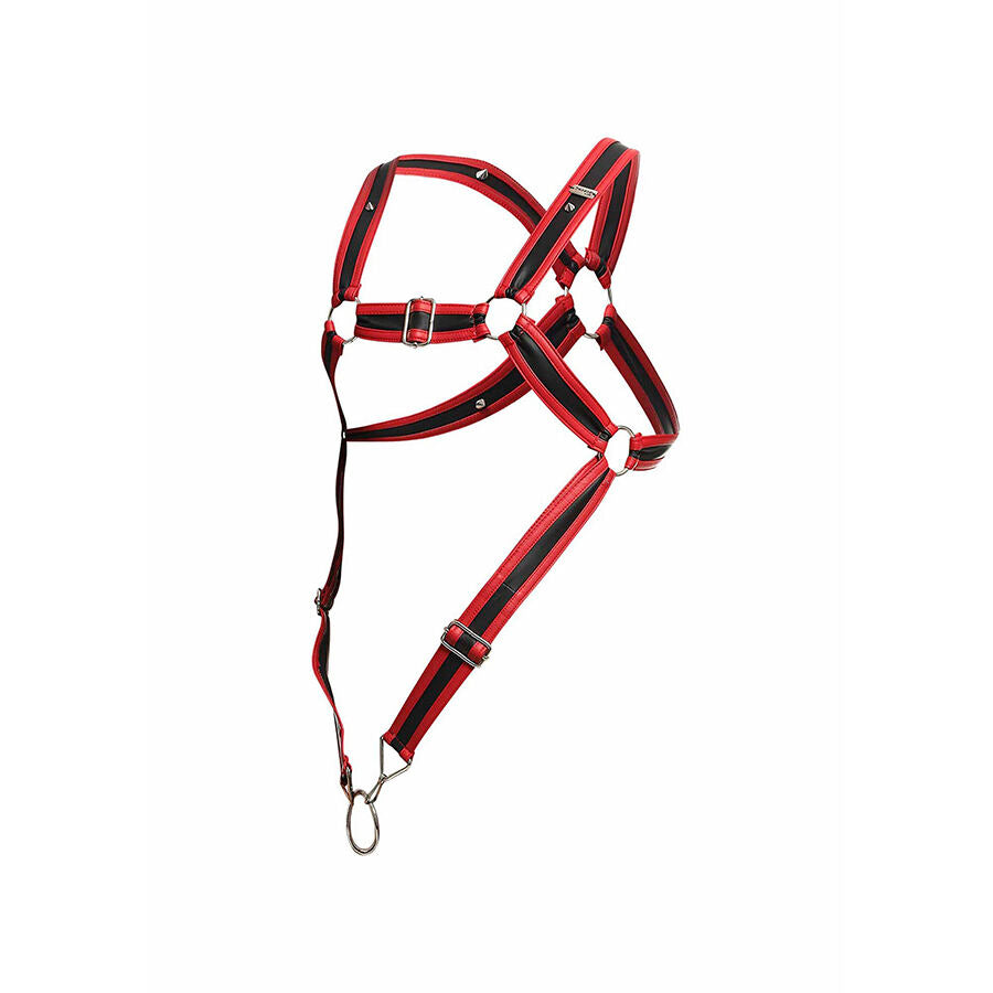 Harnais pénis croise rouge dngeon – MOB