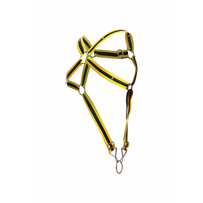 Harnais pénis croisé jaune dngeon – MOB